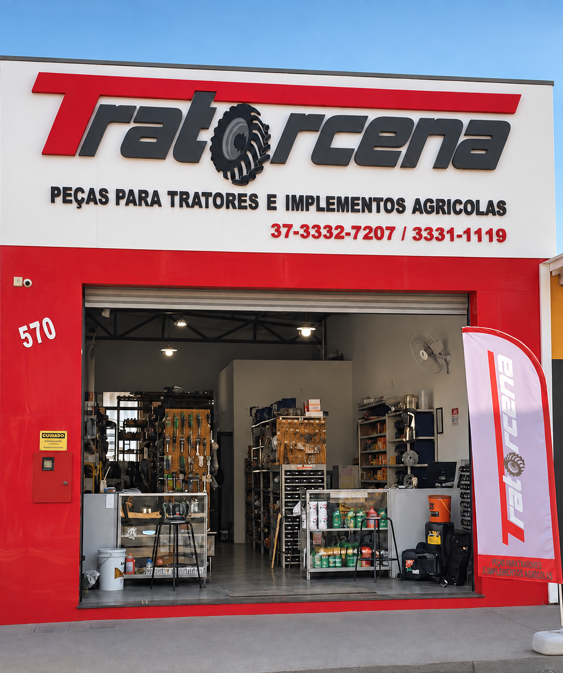 Fachada da Tratorcena em Oliveira